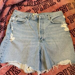 Distressed Denim Shorts: Agolde